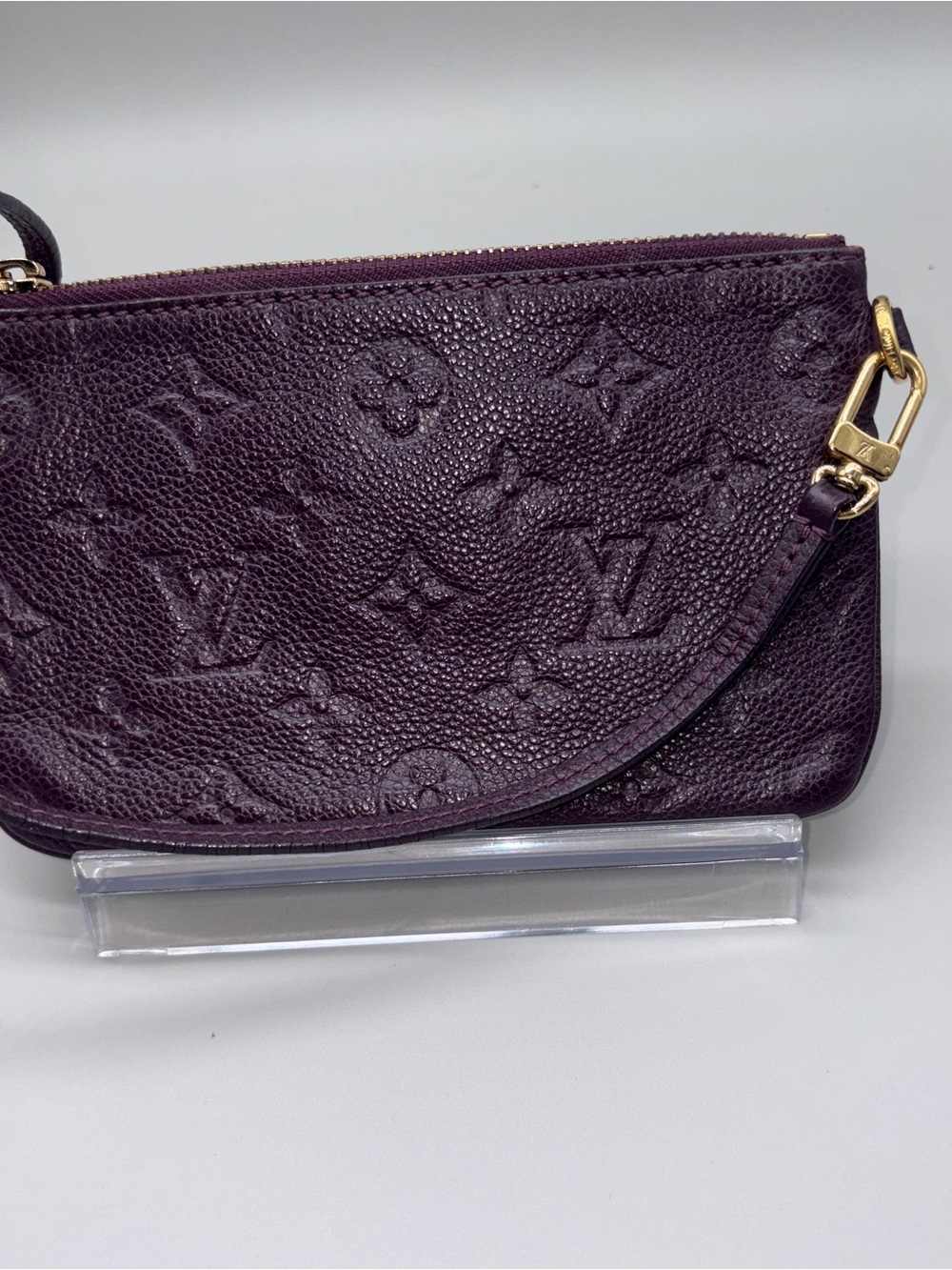 Louis Vuitton Petillante Empreinte Aube Purple Leather Crossbody Clutch